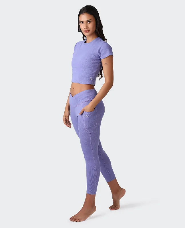 Yoga Bar for Core Health -Very Peri Top & Leggings