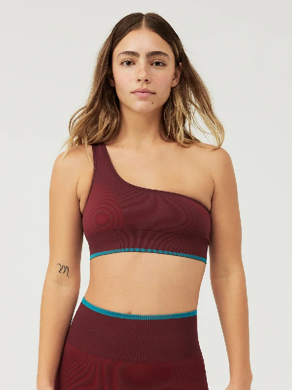 Yoga Bars for Healthy Bones -SeamlessRib One Shoulder Bra