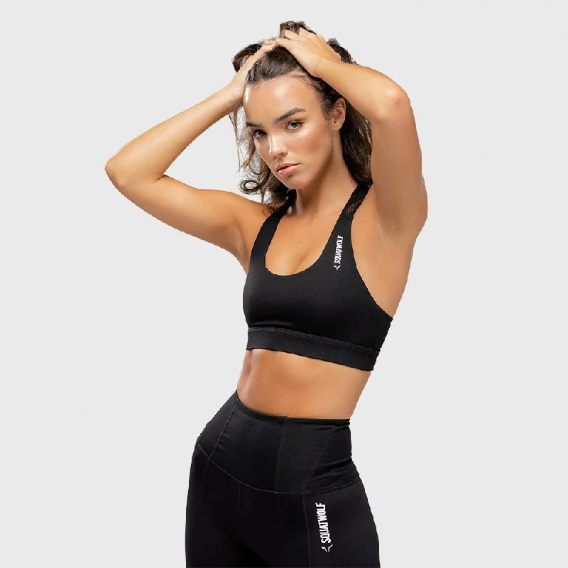 Yoga Bar with Dark Chocolate for Energy -Warrior Bra - Black