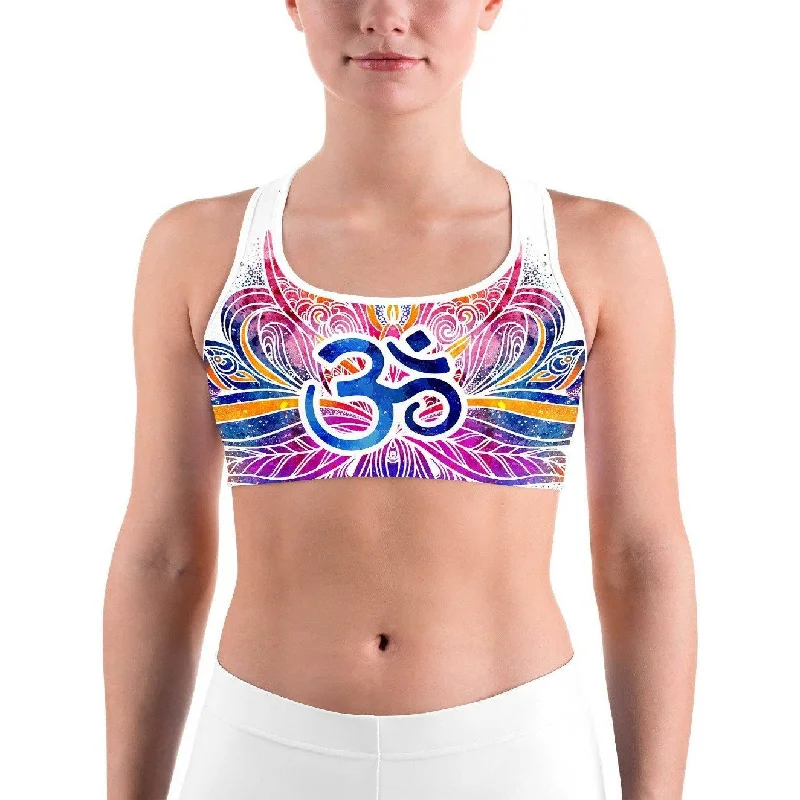Yoga Bar with Apple and Cinnamon -Watercolor OM Sports bra
