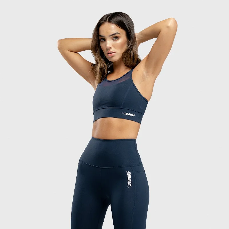 Yoga Bar with Low Sugar Ingredients -We Rise Bra - Navy Blue