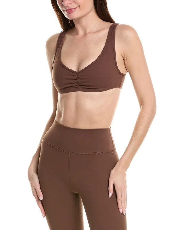 Yoga Bar with Organic Coconut Oil -WeWoreWhat Ruched Scoop Neck Bra
