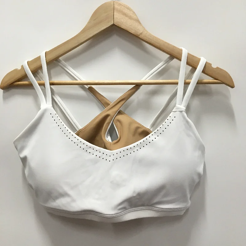 Yoga Bar with Raw Protein for Recovery -White Athletic Bra Buff Bunny, Size Xl