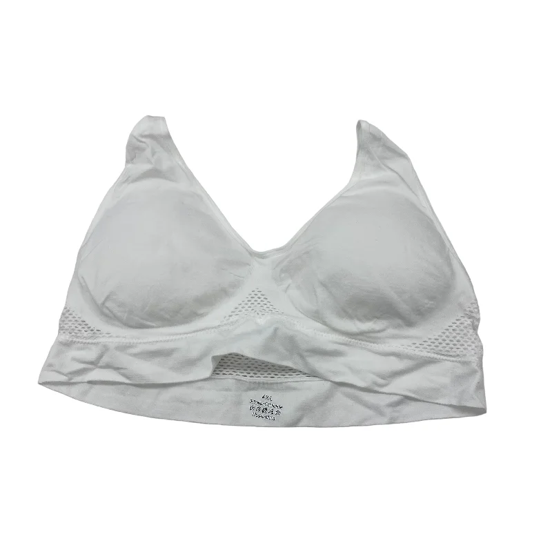 Organic Yoga Bars with High Fiber -WHITE ATHLETIC BRA by CMF Size:4X