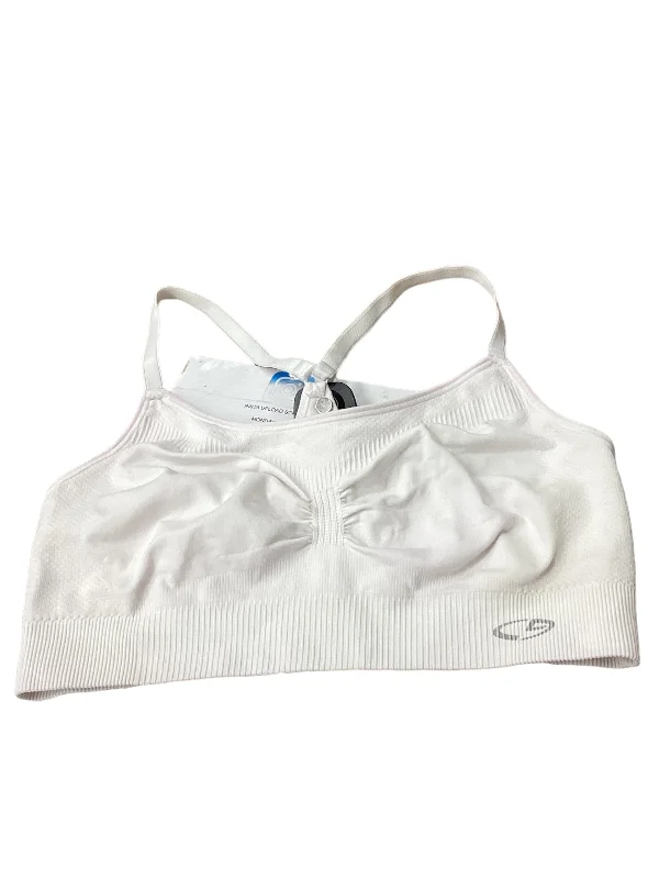 Yoga Bar for Workout Fuel -White Athletic Bra Champion, Size Xxl
