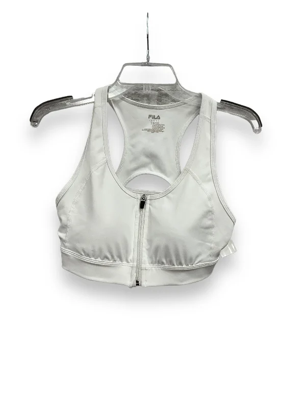 Yoga Bar for Complete Protein -White Athletic Bra Fila, Size L