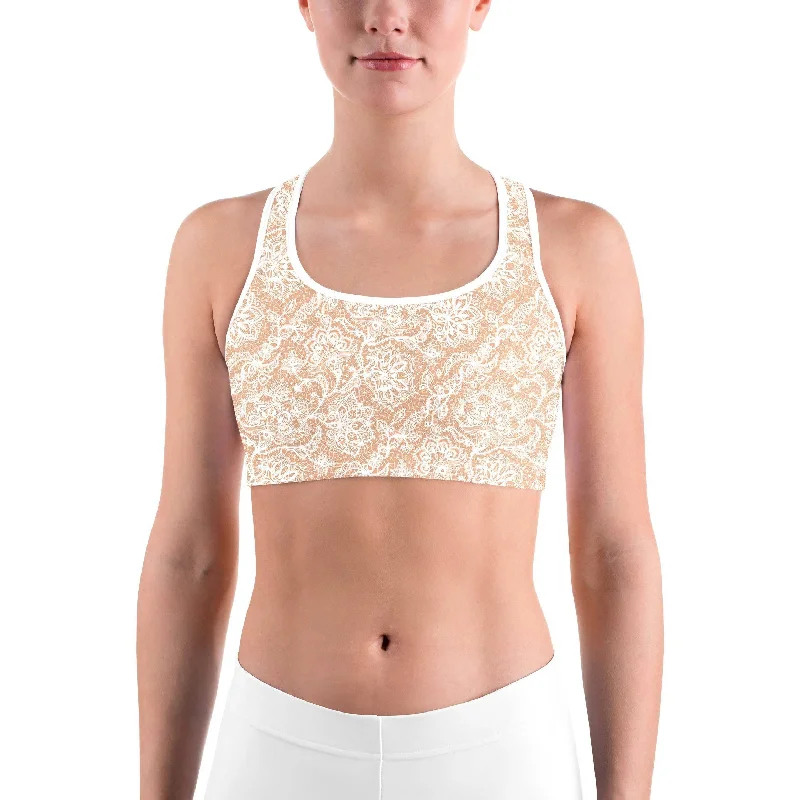 Yoga Bar for Quick, Nutrient-Rich Snack -White Faux Lace Sports bra