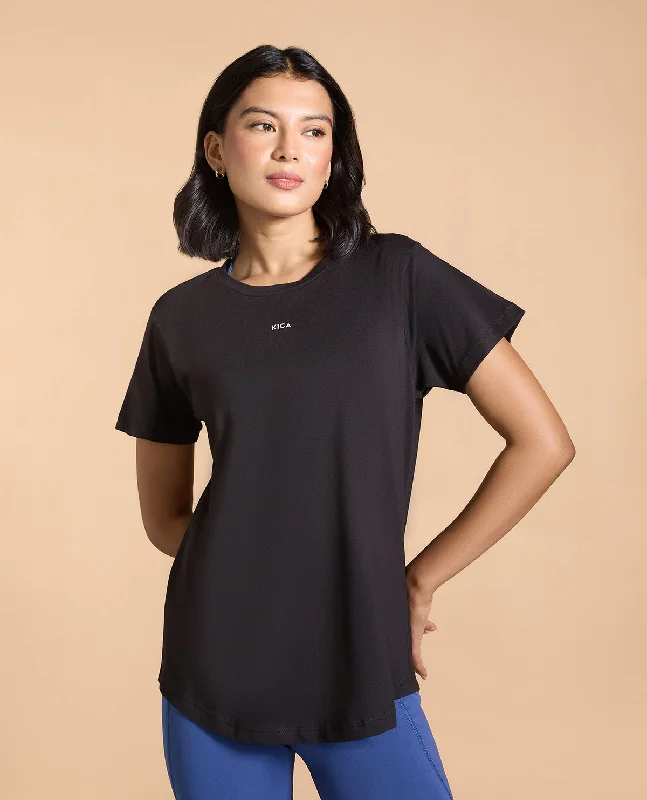 Yoga Bar with Smooth Almond Butter -Women Solid Cotton Essential Hip Covering Top