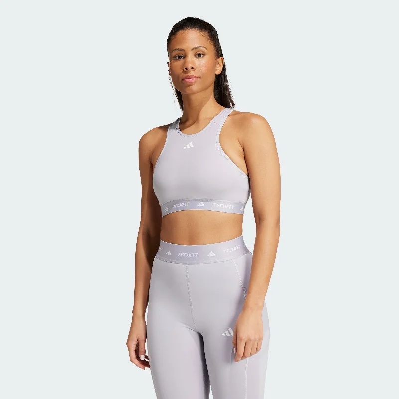 High-Energy Yoga Bars -Women's adidas Techfit Medium-Support High-Neck Bra