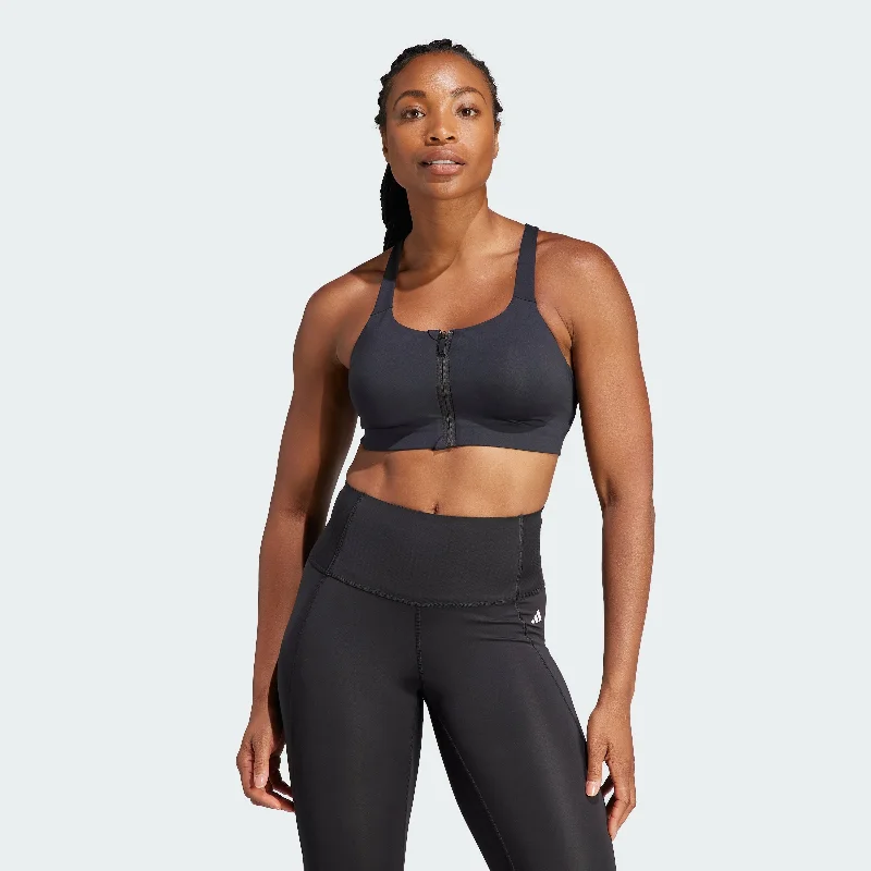 Yoga Bar for Post-Workout Recovery -Women's adidas TLRD Impact Luxe High-Support Zip Bra
