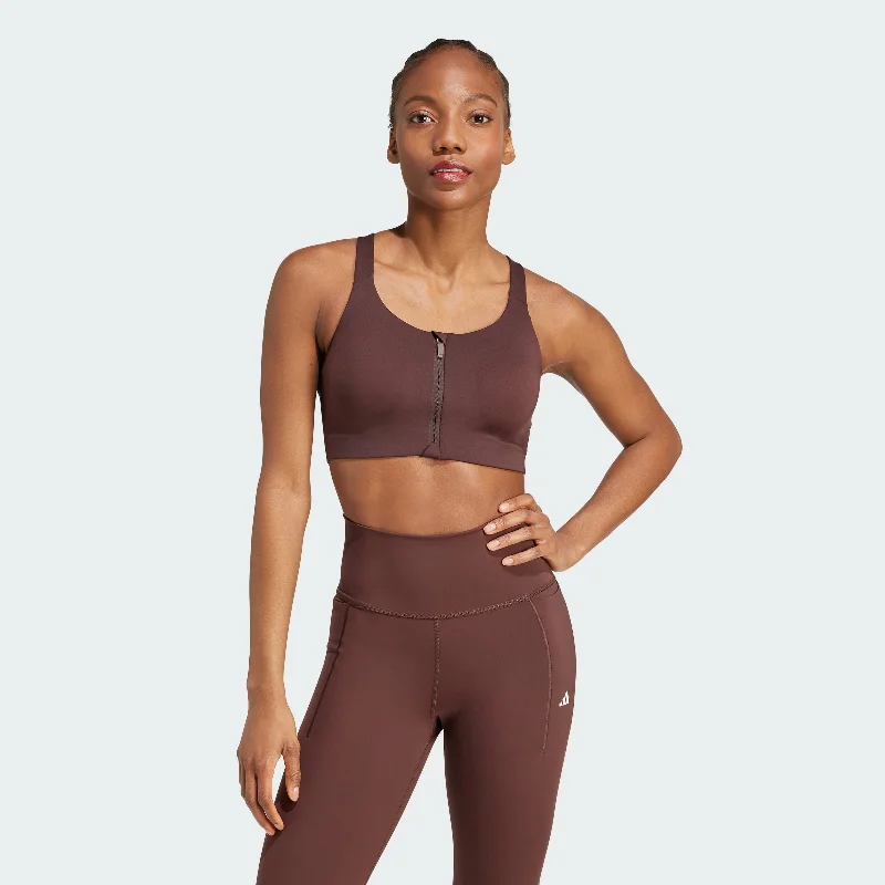 Yoga Bar Protein Bars -Women's adidas TLRD Impact Luxe High Support Zip Bra