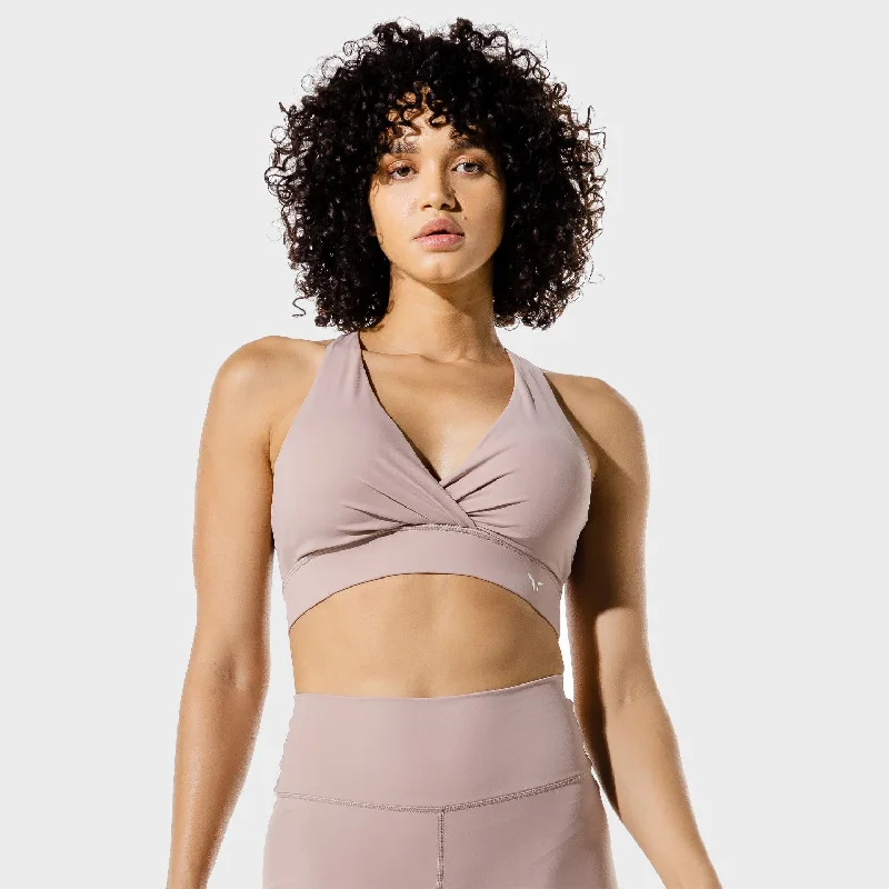 Yoga Bars for Natural Energy Boost -Women's Fitness - Wrap Sports Bra - Bark