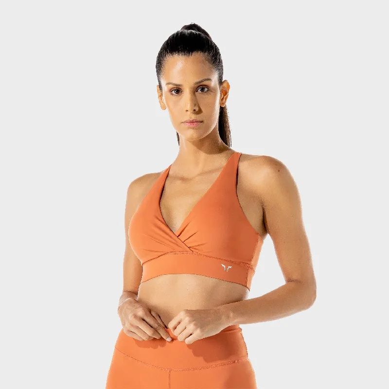 Yoga Bar with Stevia -Women's Fitness - Wrap Sports Bra - Copper Coin