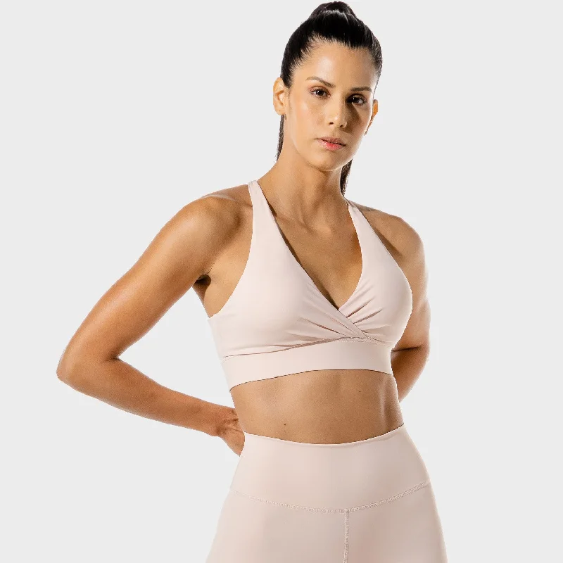 Yoga Bars with Protein and Fiber -Women's Fitness - Wrap Sports Bra - Peachy Keen