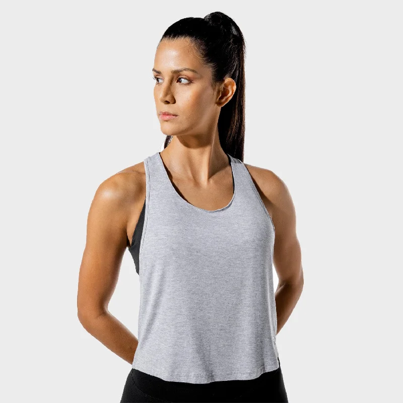 Yoga Bars with Omega-3 -Women's Fitness - Wrap Tank - Grey Marl