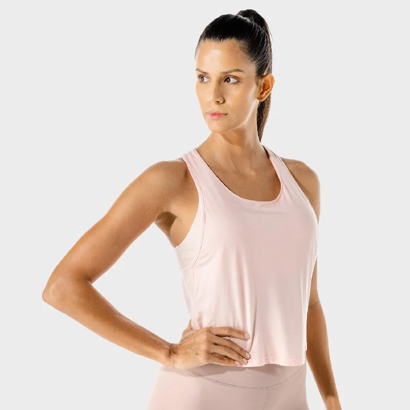 Yoga Bar for Healthy Lifestyle -Women's Fitness - Wrap Tank - Peachy Keen Marl