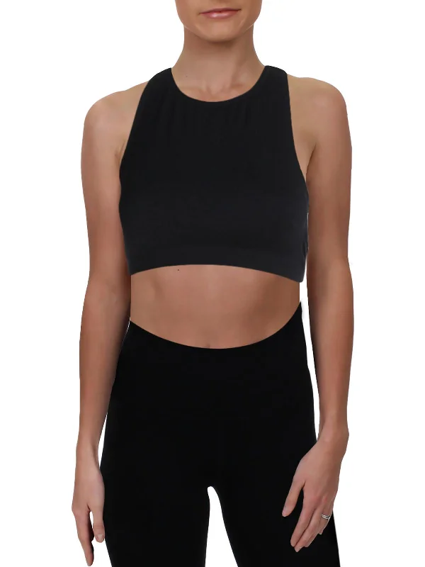 Yoga Bar for Low Sugar Snack -Womens High Neck Racerback Sports Bra