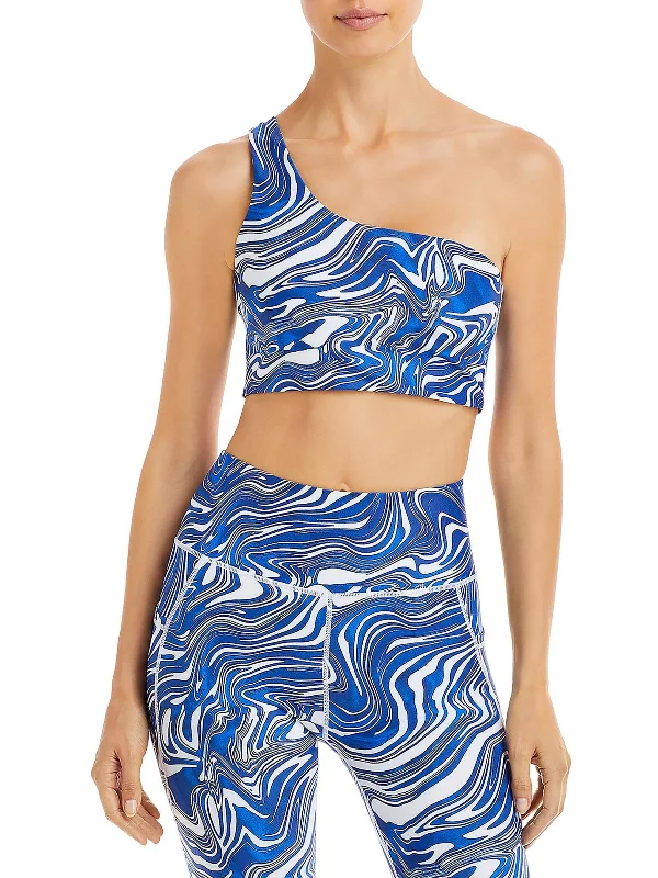 Yoga Bar with Mango for Tropical Flavor -Womens One Shoulder Fitness Sports Bra