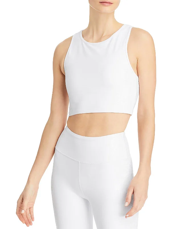 Yoga Bar with Avocado for Healthy Fats -Womens Racerback Metallic Sports Bra