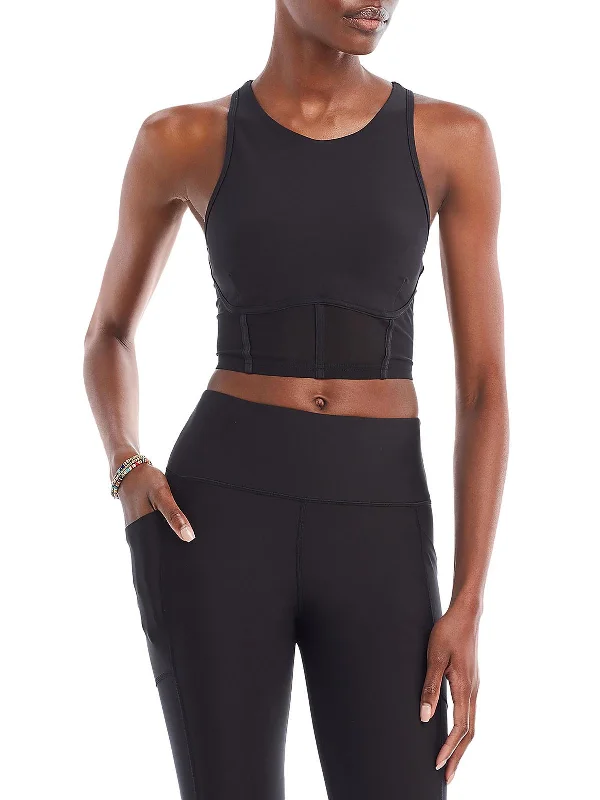 Yoga Bar with Sweet Potato -Womens Workout Mesh Sports Bra