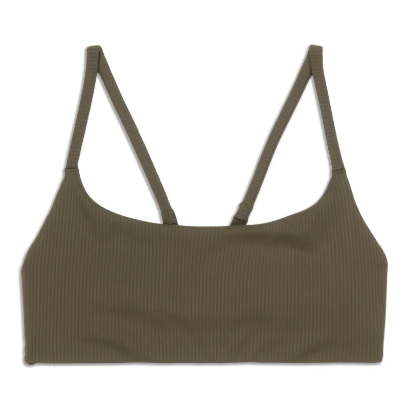 Yoga Bar for Better Flexibility -Wunder Train Strappy Racer Bra Ribbed - Resale