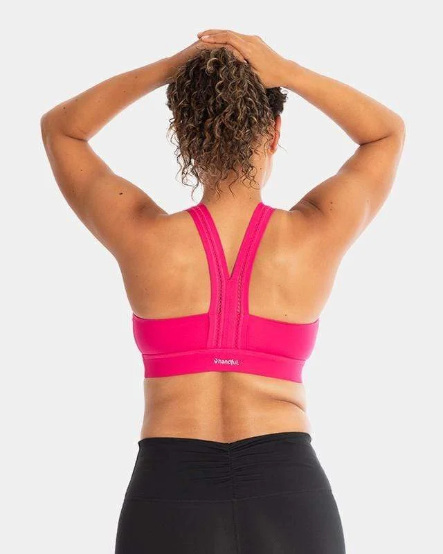 Yoga Bars with Organic Ingredients -Handful Y-Back Bra - Battle Cry Pink
