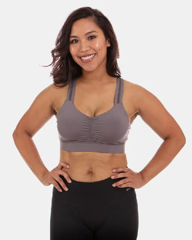 Yoga Bars for Busy Athletes -Handful Y-Back Bra - Magnetic Gray