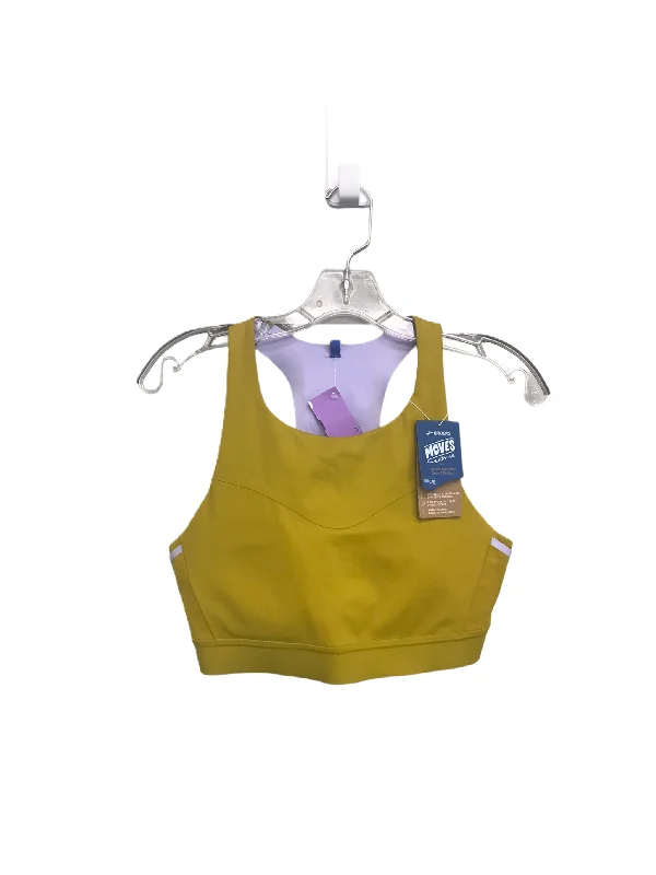 Yoga Bar for Total Body Wellness -Yellow Athletic Bra By Brooks, Size: M