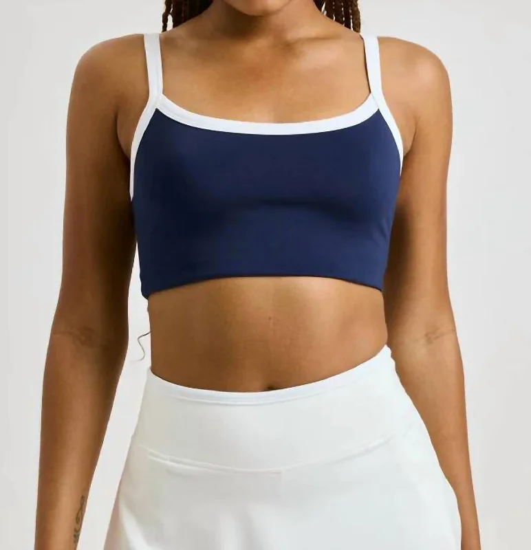 Yoga Bar with Ginger and Cinnamon -Yos Bralette In Navy/white