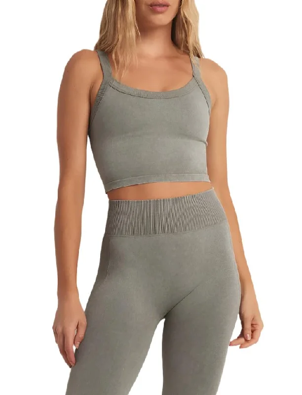 Yoga Bar with Antioxidants and Fiber -Z Supply GOOD DAY SEAMLESS TANK BRA Olive