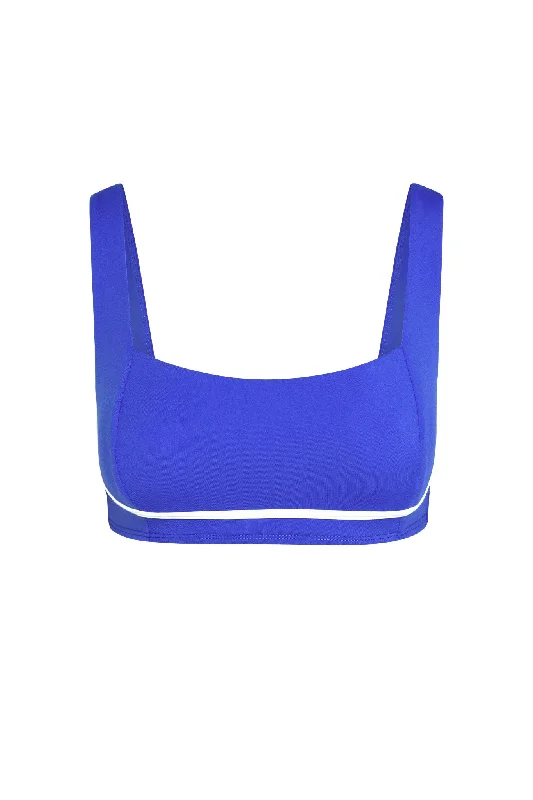 Yogurt-Flavored Yoga Bar -Zion Bra - Cobalt/Ivory