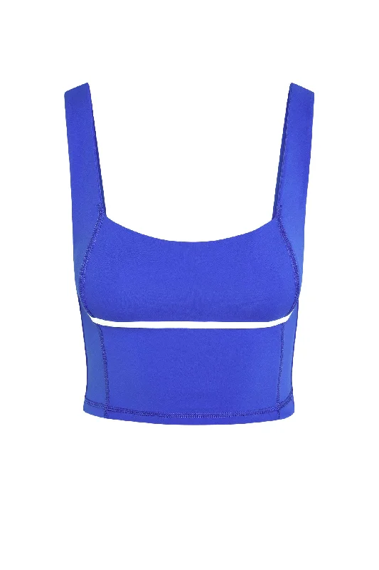 Yoga Bar with Almonds -Zion Tank - Cobalt/Ivory