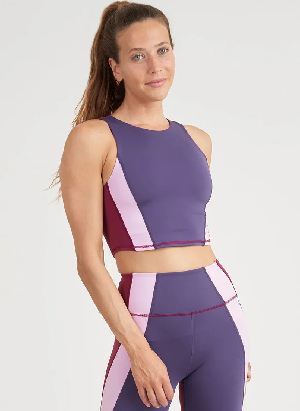 Yoga Bar with Dried Fruit -Zip Color Block Bra