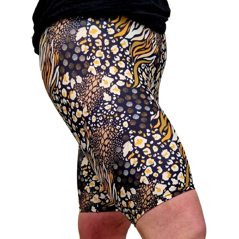 Yoga Shorts for Relaxing Poses -24/7 Biker Shorts - Golden Combo
