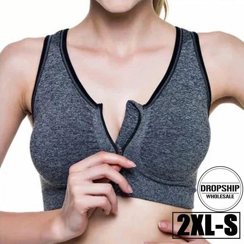 Yoga Tops for Easy Movement and Comfort -2019 HOT Sports Yoga BH Bra Front Zipper Top SEXY Women Fitness Push up Gym Running Shockproof Shirt Workout Fast Dry Vest 2XL-S Yoga Tops for Easy Movement and Comfort -2019 HOT Sports Yoga BH Bra Front Zipper Top SEXY Women Fitness Push up Gym Running Shockproof Shirt Workout Fast Dry Vest 2XL-S