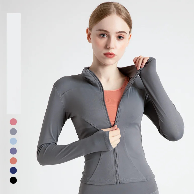 Yoga Tops for Low-Impact Yoga Sessions -New Style Autumn Lady Fitness Wear Sports Coat