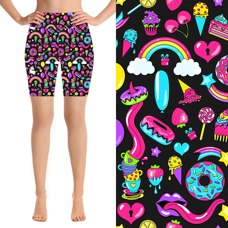 Yoga Shorts for Endurance and Flexibility -24/7 Biker Shorts - Summer Party