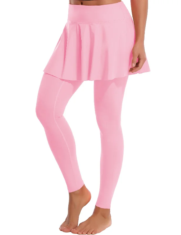 Yoga Pants for Intense Practice -Athletic Tennis Golf Skort with Pocket Shorts lightpink