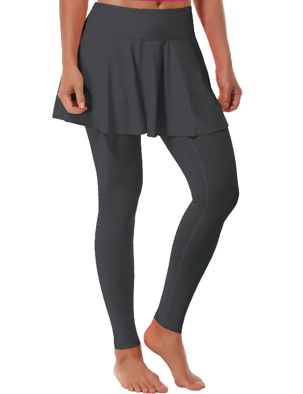 Yoga Pants for Total Comfort -Athletic Tennis Golf Skort with Pocket Shorts shadowcharcoal Yoga Pants for Total Comfort -Athletic Tennis Golf Skort with Pocket Shorts shadowcharcoal