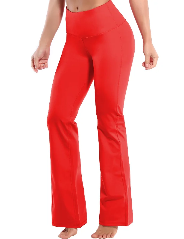 Performance Yoga Pants -29" 31" 33" 35" 37" High Waist Bootcut Leggings Leggings Scarlet
