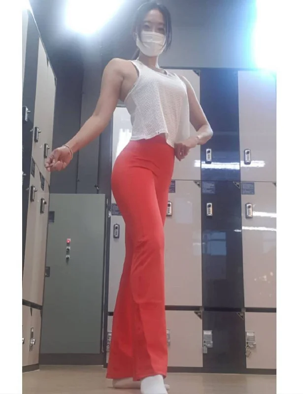 Stylish Yoga Pants with Pockets -29" 31" 33" 35" 37" High Waist Bootcut Leggings Scarlet ins Stylish Yoga Pants with Pockets -29" 31" 33" 35" 37" High Waist Bootcut Leggings Scarlet ins