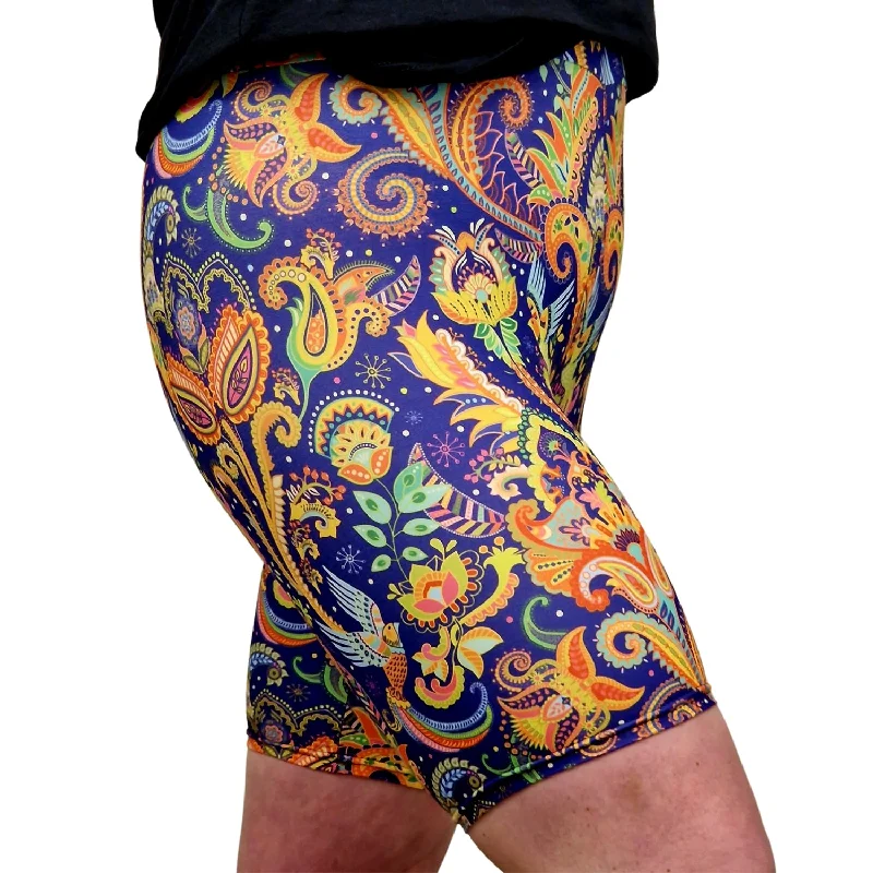 Yoga Shorts for Comfortable Flexibility -24/7 Biker Shorts - Oriental Fusion