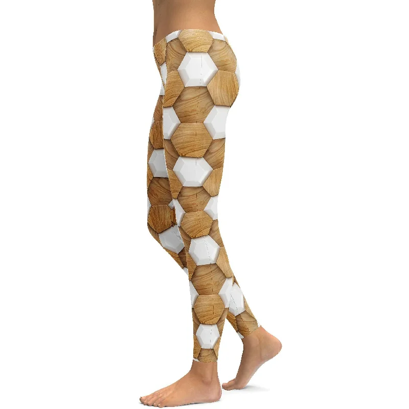 Comfortable Full Coverage Yoga Pants -3D Wood Pattern Leggings