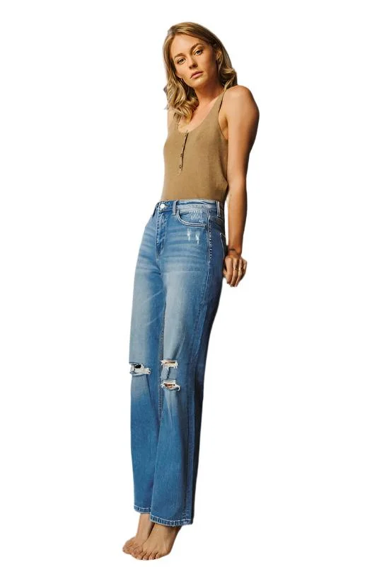 Women's Yoga Shorts for Ease of Movement -Flying Monkey 90'S DAD JEANS MEDIUM