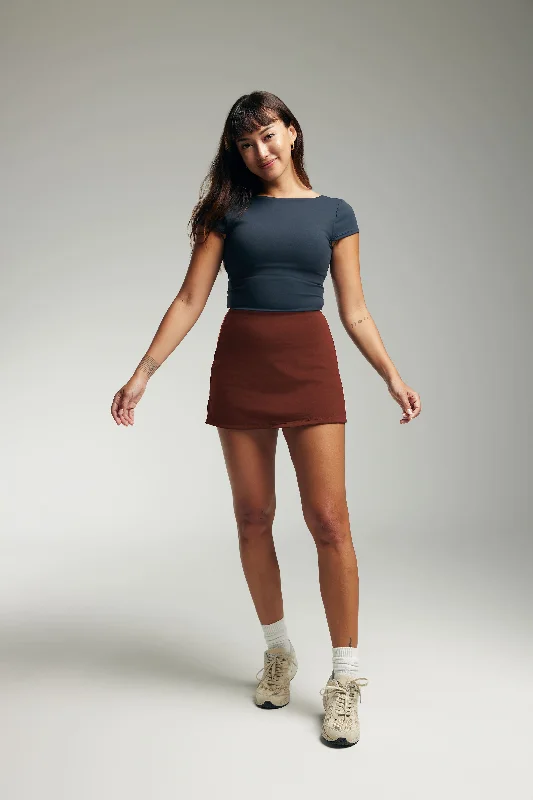 Women's Yoga Shorts for Deep Stretching -[AA x Hanli] A-Line Skort in Sunset