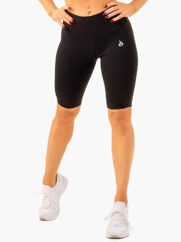 Yoga Shorts for Strength and Flexibility -Action Bike Short - Black