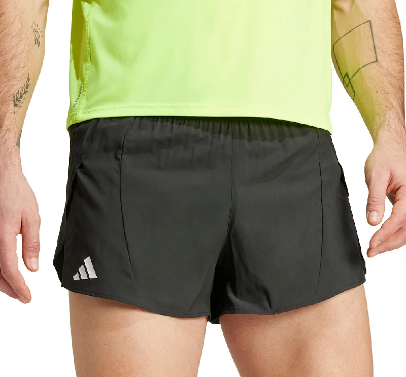 Yoga Shorts for CrossFit -adidas Adizero Essentials Mens Split Running Shorts - Black