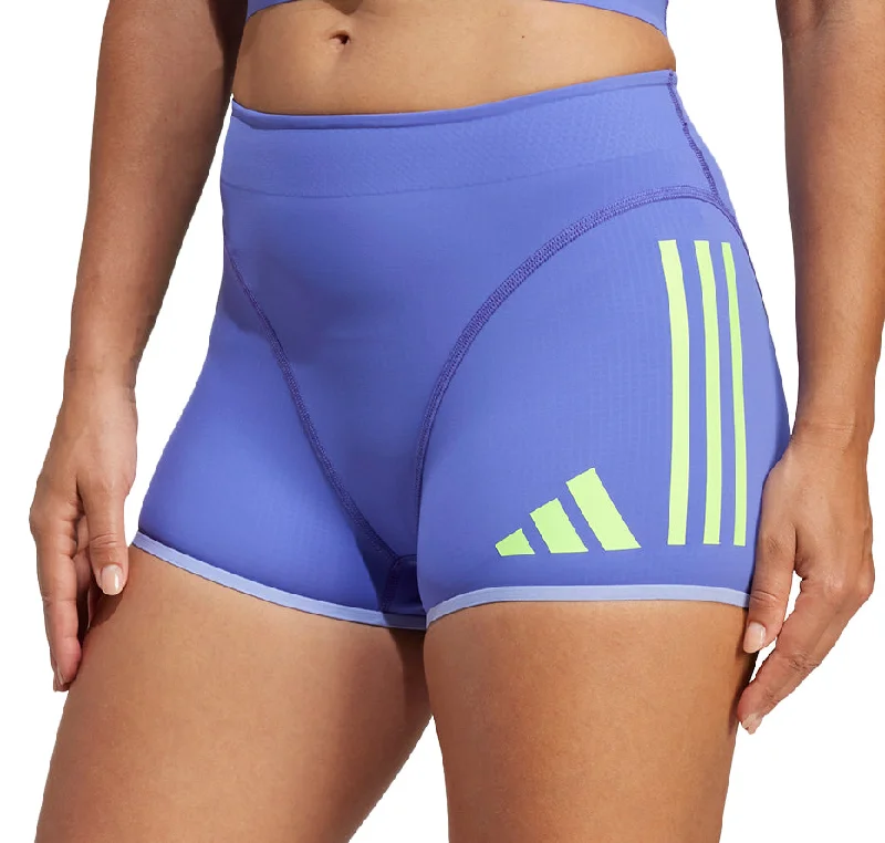 Yoga Shorts for Intense Stretching -adidas Adizero Promo Womens Short Running Tights - Blue Yoga Shorts for Intense Stretching -adidas Adizero Promo Womens Short Running Tights - Blue