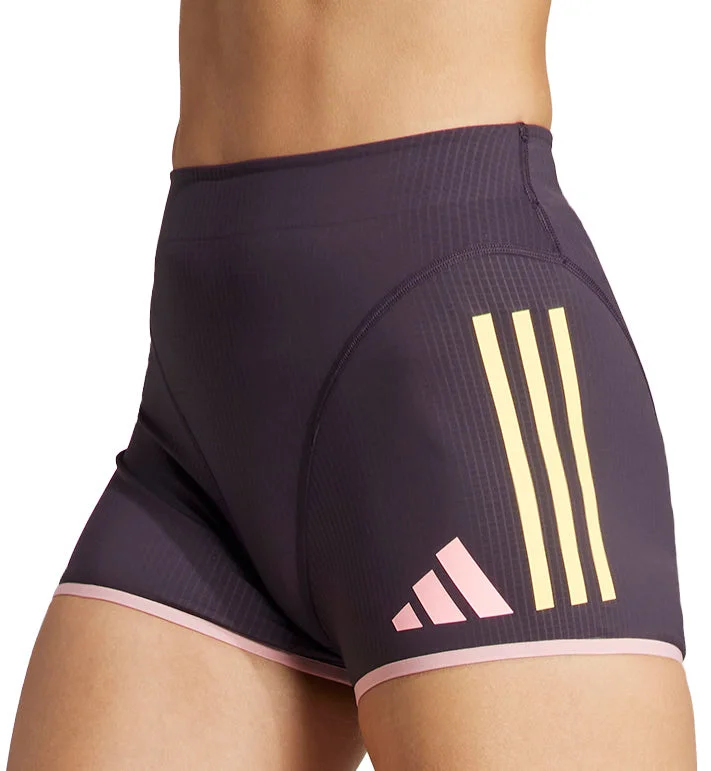 Yoga Shorts for Daily Wear -adidas Adizero Promo Womens Short Running Tights - Purple Yoga Shorts for Daily Wear -adidas Adizero Promo Womens Short Running Tights - Purple
