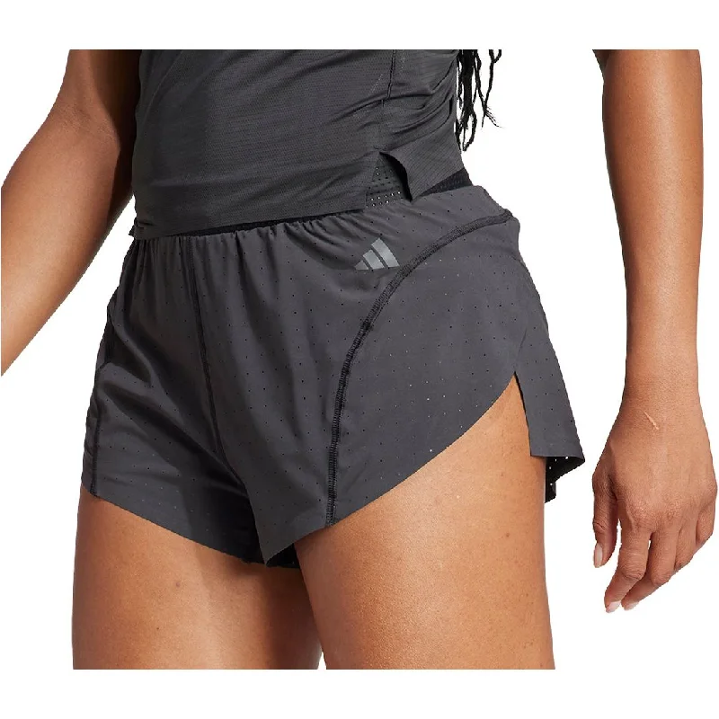Full-Waist Yoga Shorts for Comfort -adidas Adizero Womens Split Running Shorts - Black
